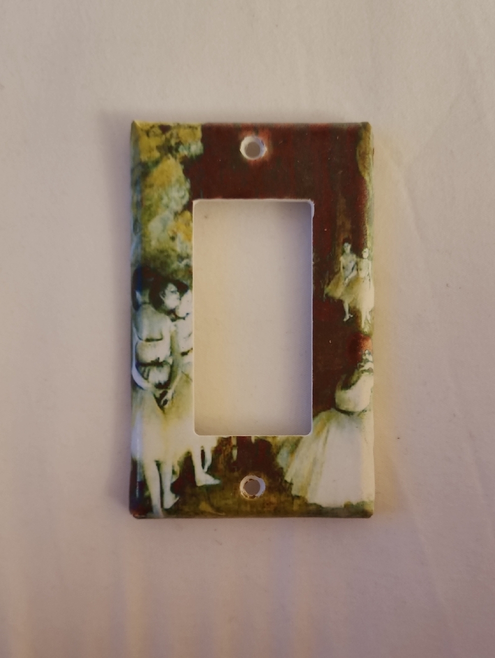 Decorative Vintage-Style Single Rocker Switch Plate - Ballerina Print
